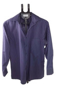 Donald J Trump Signature Collection Mens Purple Black Plaid Shirt size 16 32/33 - £31.19 GBP