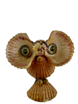 Sea Shell OWL Hand Made Googly Eyes Kitsch Whimsy GIFT 6&quot; - £4.50 GBP