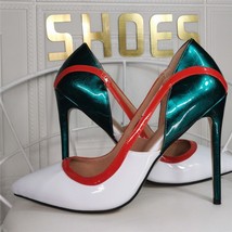 New Super High Heels Sexy Women Spring Party Shoes Pointed Toe High Heels Stilet - £93.97 GBP