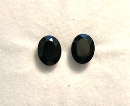 Set of Thai Black Spinel Natural Gemstones 9x7x4mm Oval 4.53ctw Sparklin... - $577.47 MXN