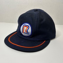 Vintage Roadway Snapback Trucker Hat Baseball Cap Patch Logo Made in USA - £18.76 GBP