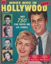 WHO&#39;S WHO IN HOLLYWOOD No. 14 (1959 Annual) Janet Leigh, Tony Curtis, Elvis - £14.07 GBP