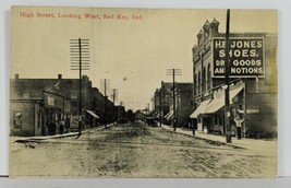 Redkey Indiana IN View on High Street c1910  Red Key Postcard Q15 - £15.64 GBP