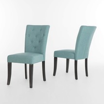 Nyomi Dining Chair In Blue Fabric By Christopher Knight Home. - £137.57 GBP