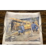 Olin P. Keyes Signed Art Print &quot;Solid Top&quot; Coal Mining Mine Equipment 19... - £77.84 GBP