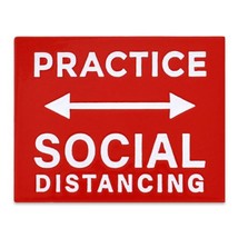 Practice Social Distancing Red Lapel Pin - £20.03 GBP