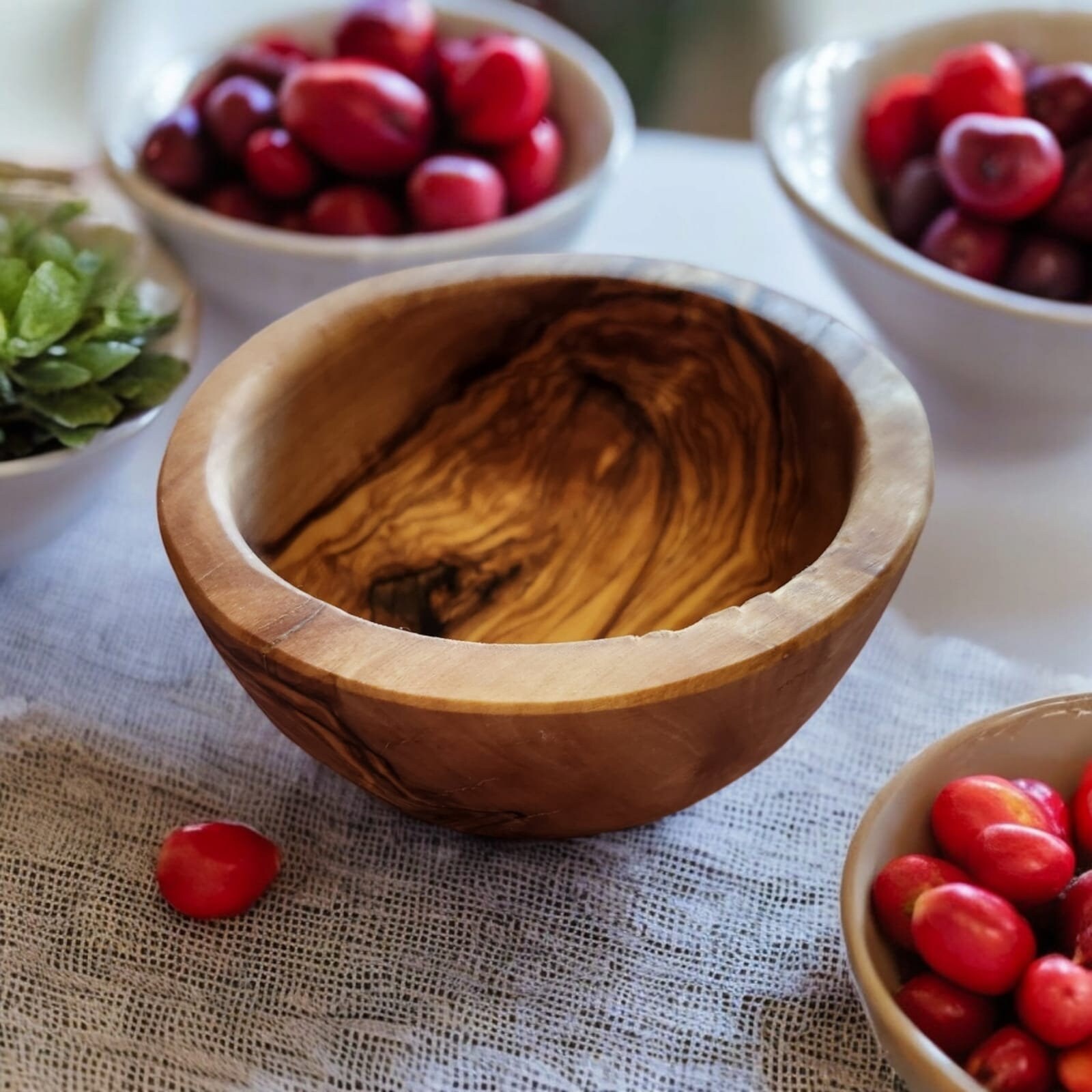 2 Olive wood salad bowl - $44.99