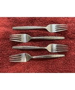 (4) Vtg Salad Fork Fascination (Decorator) Int’l Silver Stainless 1971 - $27.71