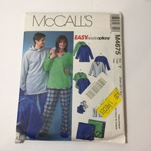 McCall&#39;s 4675 Size Xsm-Med Misses&#39; Men&#39;s Top Pants Socks Blanket Sleepwear PJ - £10.25 GBP