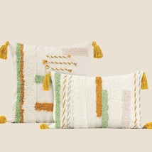Hand-Tufted Bohemian Throw Pillow Cover with Charming Tassels | Cozy Decorative - $1,544.10 MXN