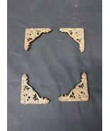 Old Antique Victorian Brass Photo Frame Brackets Ornate Eastlake Set Lot... - $27.83