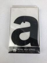 Royal H&amp;H Modern House Number 6 Inch Black Solid Stainless Steel Letter “ a “ - £9.50 GBP