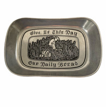 Wilton Armetale Give Us This Day Our Daily Bread Pewter Bread Tray #601009 - $13.98