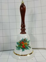 Avon Collector Bell  Fruit with Flowers and a wooden handle Christmas 19... - £4.67 GBP