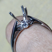 9MM Coupe Ronde 925 Argent Cathédrale Solitaire Montage Semi Fiançailles... - €76,36 EUR