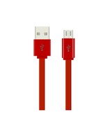 REIKO FLAT MICRO USB DATA CABLE 3.2FT IN RED - $59.99