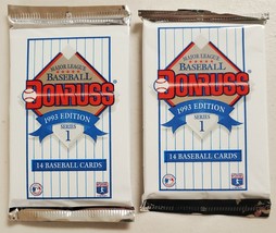 1993 Donruss Series 1 Baseball Lot of 2 (Two) Sealed Unopened Packs** - £11.93 GBP