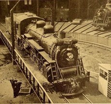 1961 4-6-2 On A Turntable Train Railroad Print Card American Heritage DWO5 - $643.93 MXN