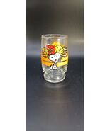 Vintage Snoopy Juice Glass, H 4&quot; X W 2&quot;, Desserts Motif, Anchor Hocking. - $14.06 CAD