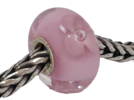 Authentic Trollbeads Pale Rose Flower Bead Charm 61195, New - £18.67 GBP