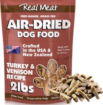 Real Meat Air Dried Dog Food W/Real Turkey &amp; Venison - 2Lb Bag Of Grain-Free Rea - $35.99