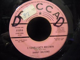 Jimmy Dickens-I Love Lucy Brown / I Came So Close To Fai-1968-45 rpm-VG+  *Promo - £5.89 GBP
