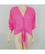 Zara Pink Pullover Top Raised Dots Textured Bohemian Top Women's Size S NWT - $25.24