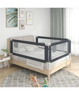Toddler Safety Bed Rail Dark Grey 140x25 cm Fabric - £27.08 GBP