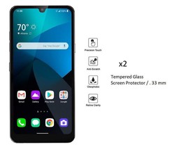 2 x Tempered Glass Screen Protector For LG Xpression Plus 3 (2020) LMK40... - £7.73 GBP