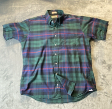LL Bean Single Needle Tailoring Men 17 Short Sleeve Button Down Shirt US... - $23.36