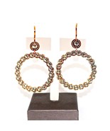 Rebecca Large Circle Earrings With Clear Crystals - £133.94 GBP