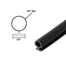 Gordon Glass® Automotive Black Bulb Type Gasket, 1/8&quot; Dia., 1/8&quot; Backing -  - $898.28 MXN