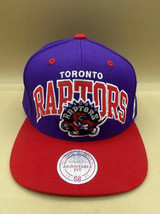 Toronto Raptors NBA Basketball Team Snapback Hat Purple Red Mitchell &amp; Ness - £17.89 GBP