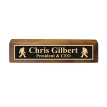 Desk Wedge Name Plate - PERSONALIZED - Bigfoot Sasquatch - 11 Inches (Ro... - $43.11