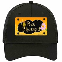 Bee Blessed Honey Hive Novelty Black Mesh License Plate Hat - £22.67 GBP