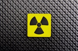 Radiation Symbol PVC Rubber Morale Patch Toxic Radioactive Fallout Vault - £6.09 GBP