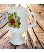 Vintage Corning Spice of Life Footed 10oz. Mug Cup White Milk Glass Mush... - $9.13 CAD