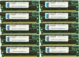 Memory Bank Lot Of Ten 16 Fpm NON-PARITY 60NS Simm 30-PIN 5V 16X8 Memory Ram - £79.07 GBP