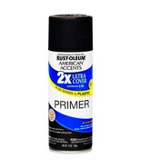 FLAT BLACK PRIMER Ultra Cover spraY Paint American Accents RUST-OLEUM 32... - £22.09 GBP