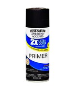 FLAT BLACK PRIMER Ultra Cover spraY Paint American Accents RUST-OLEUM 32... - £24.86 GBP