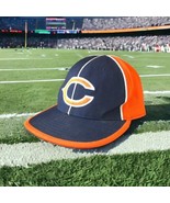 Vintage Chicago Bears Reebok NFL Fitted Hat 7 5/8  Orange Blue Dad Flat ... - £10.42 GBP