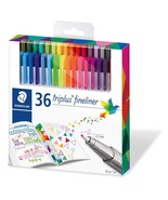 STAEDTLER Color Pen Set, Set of 36 Assorted Colors (Triplus Fineliner Pens) - £28.20 GBP