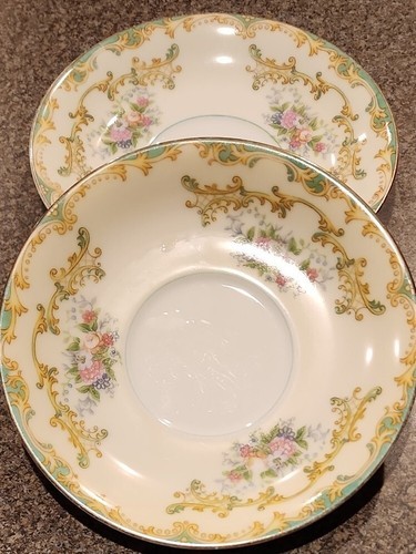 Two (2) NORITAKE China ~ 5.5&quot; Saucers ~ ATHENA ~ Japan ~ Floral Replacem... - $30.00