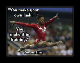 Inspirational Simone Biles Gymnastics Motivation Quote Poster Print Wall... - $437.71 MXN+