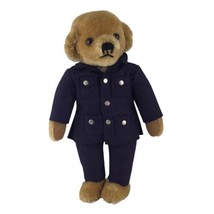 Vintage Merrythought Articulated Teddy Bear Bobby Suit Beige Mohair 17&quot; England - £22.42 GBP