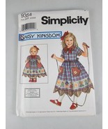 Simplicity 9354 Daisy Kingdom Sewing Pattern Girl Doll Dress Sz HH 3 4 5... - $6.92