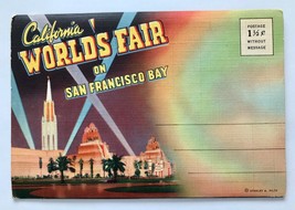 California World&#39;s Fair SF Bay Postcard Color Foldout Vintage Unposted Scenic - £15.45 GBP