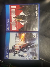 Lot Of 2 :Wolfenstein Ii: The New Colossus+ Battlefield 4 Play Station 4 - £4.75 GBP