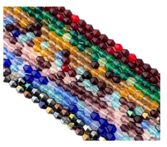 500 Bulk Beads Czech Glass Small 5mm Diamond Bicone Fire Polished Assorted Color - £18.59 GBP
