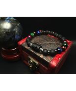 Sagittarius Zodiac Bracelet: Tiger Eye &amp; Matte Black Pearl Gemstone - $30.31